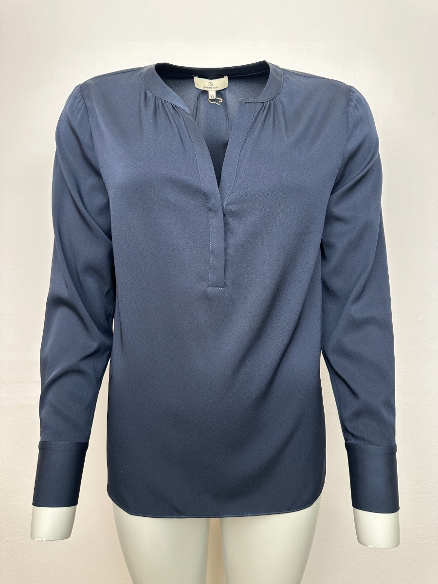 Charlotte Sparre Oui Skjorte Solid Twill Navy