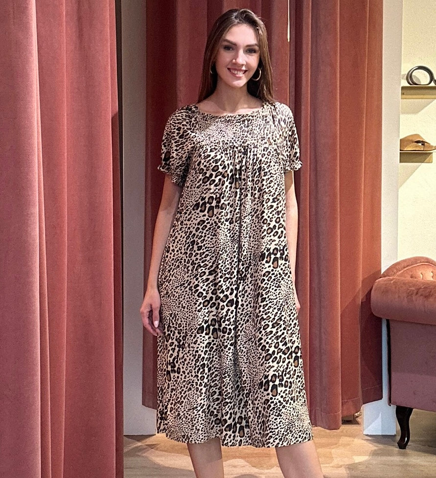 Ofelia Halima Kjole Leo Print