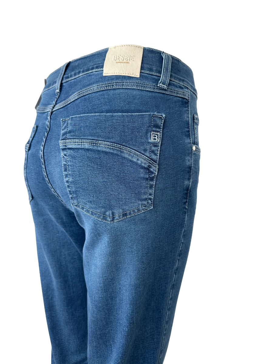 Bessie Jessie Jeans 5 Pocket Denim Blå