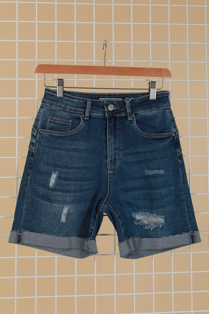 Löwenstein BEST Shorts Destroy Denim Blå