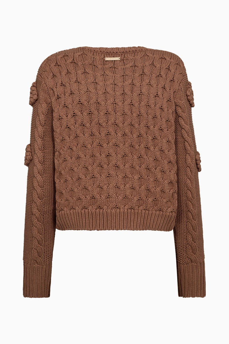Pieszak PD Pearl Strik Cardigan Nugget Guld Brun