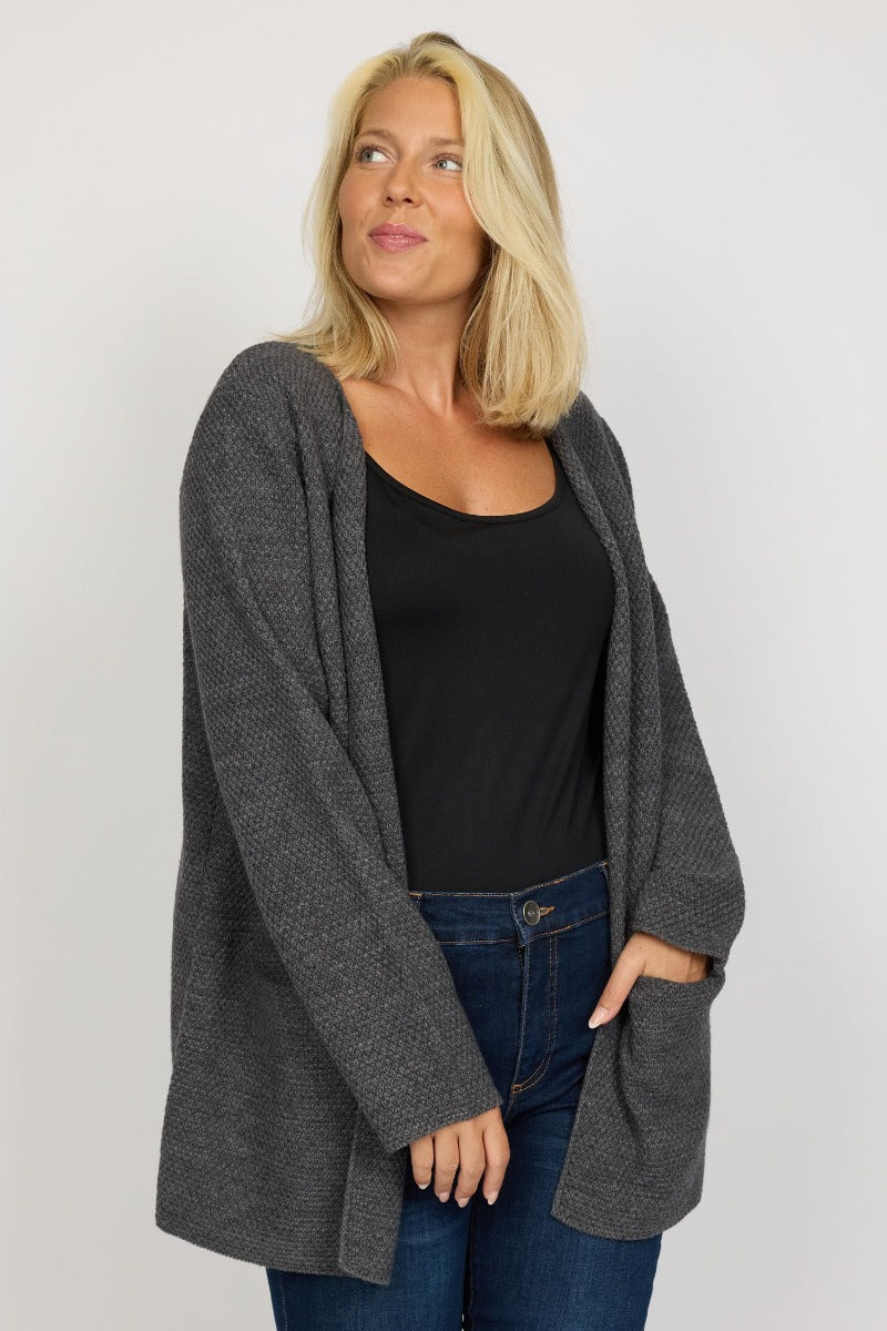 2 Biz Larke Cardigan Koks Grå
