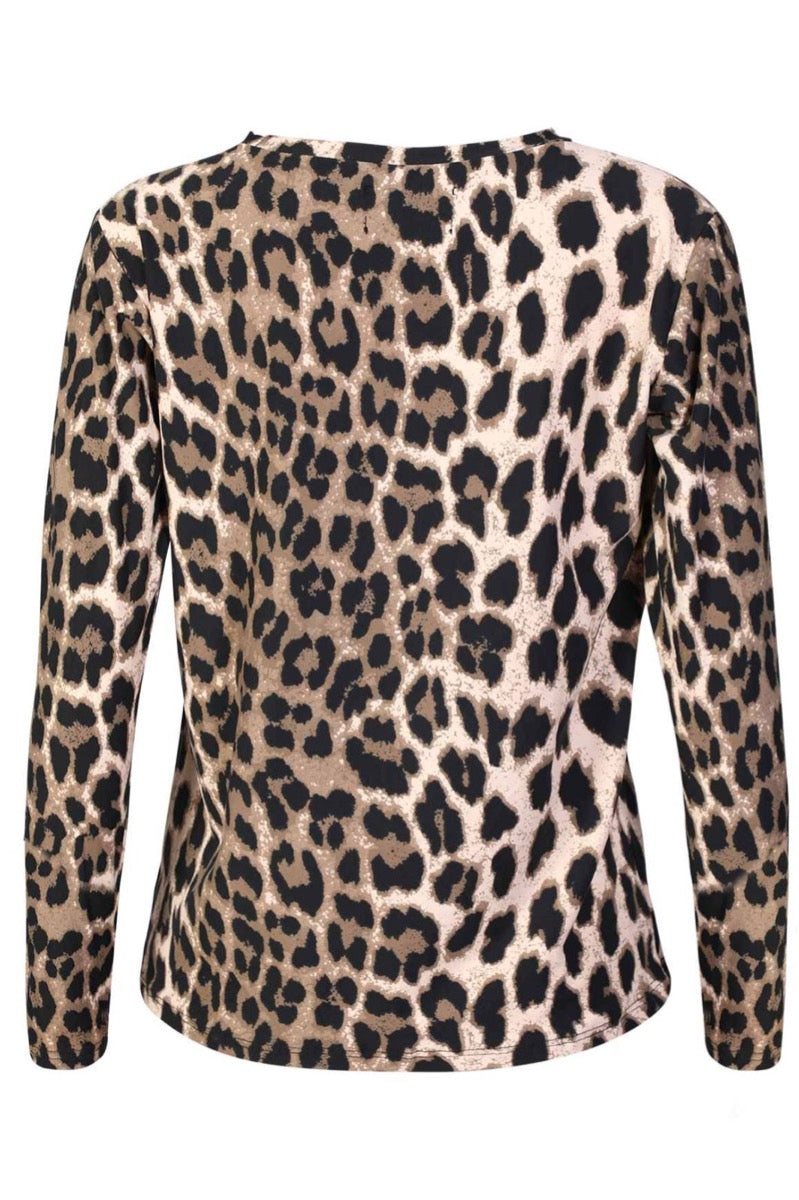 Liberte Alma U T-shirt Langærmet Big Lux Leo Fossil