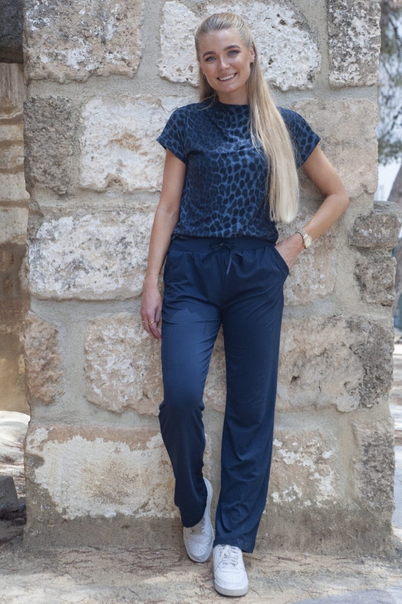 Liberte Alma Wide Pants Dusty Navy