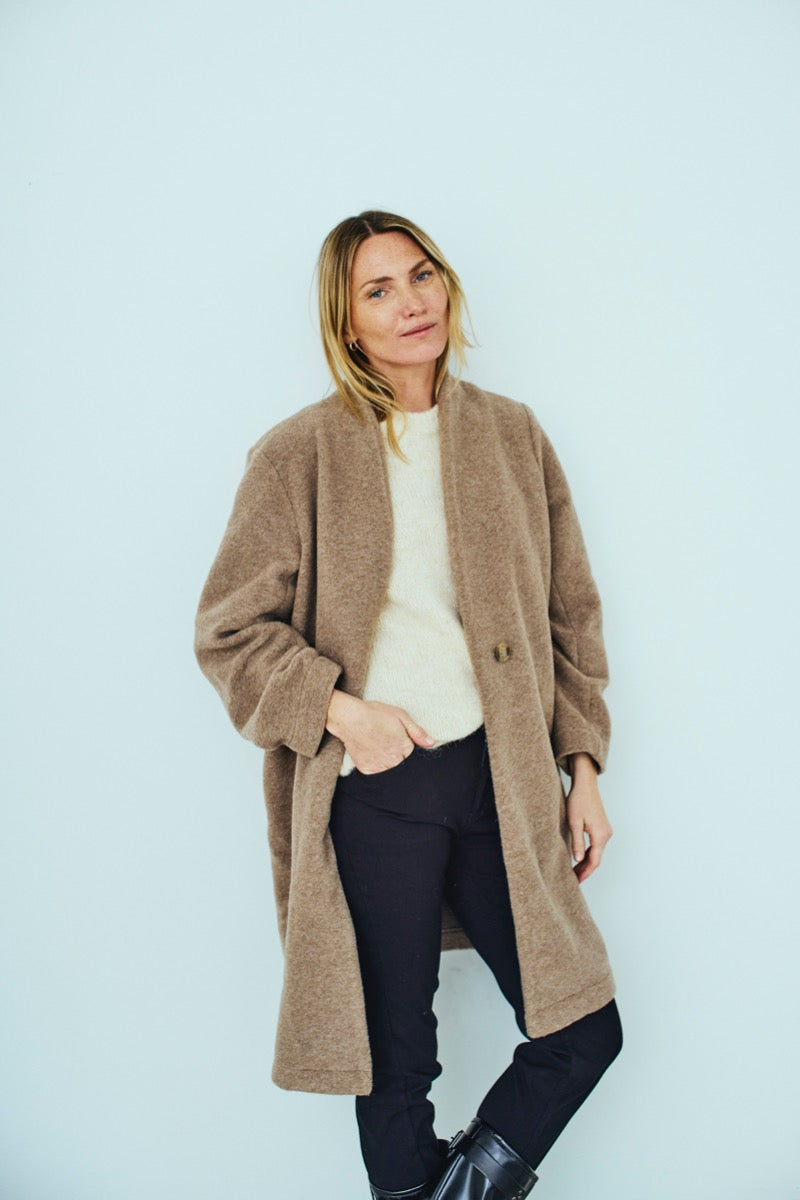 Freequent Noelle Jakke Silver Mink Melange Brun