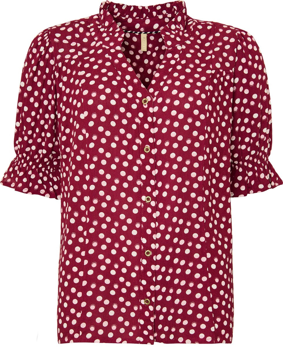 Ofelia Lou Skjorte Prikker Plum