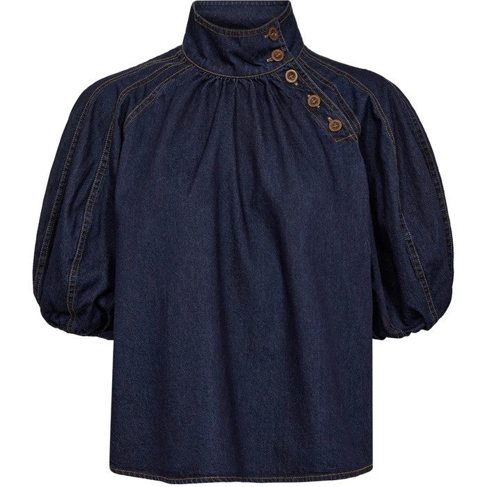 GOSSIA LululuGO Bluse Denim Blå