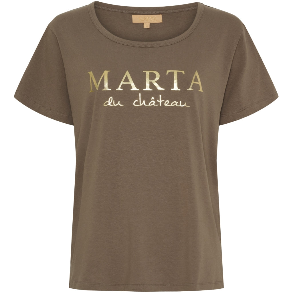 Marta Du Chateau Jeanette T Shirt Fossil Fango Brun