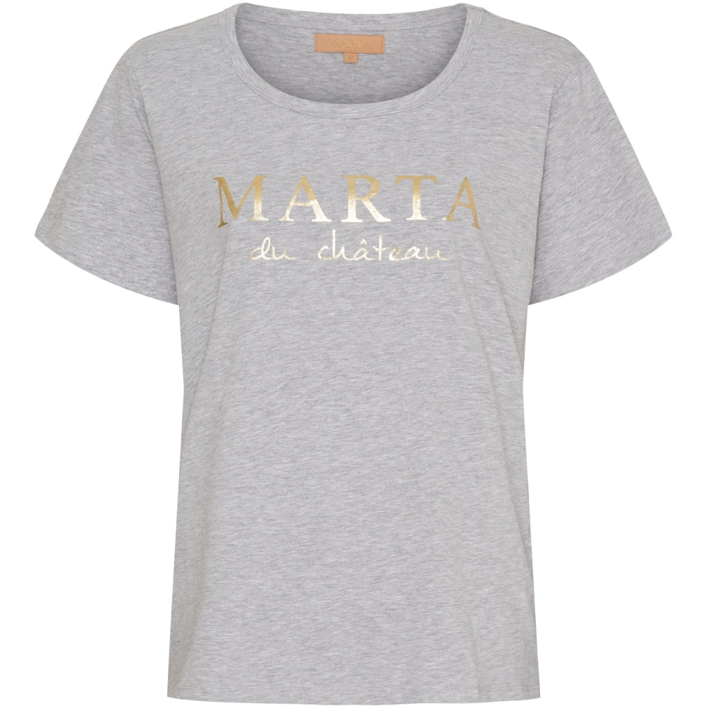 Marta Du Chateau Jeanette T Shirt Grå Melange