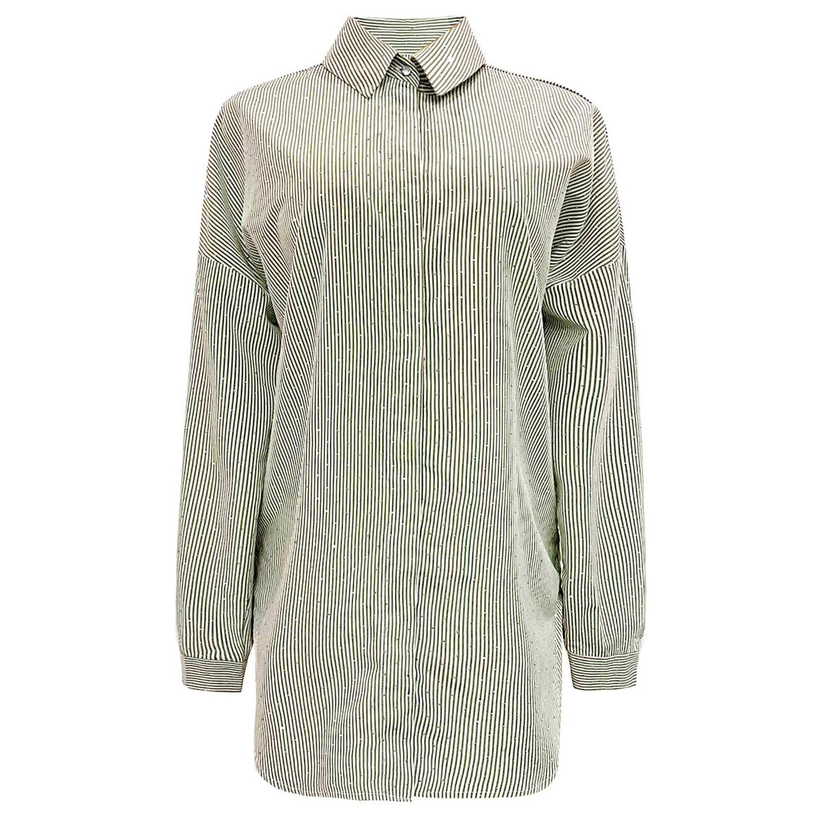 Liberte Sara LS Skjorte Diamond Striber Army