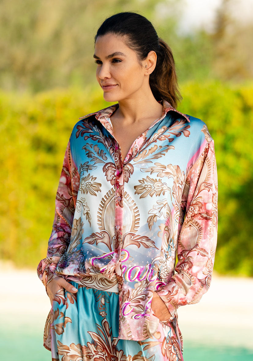 MISS GOODLIFE Bluse Light Garden Multi Print