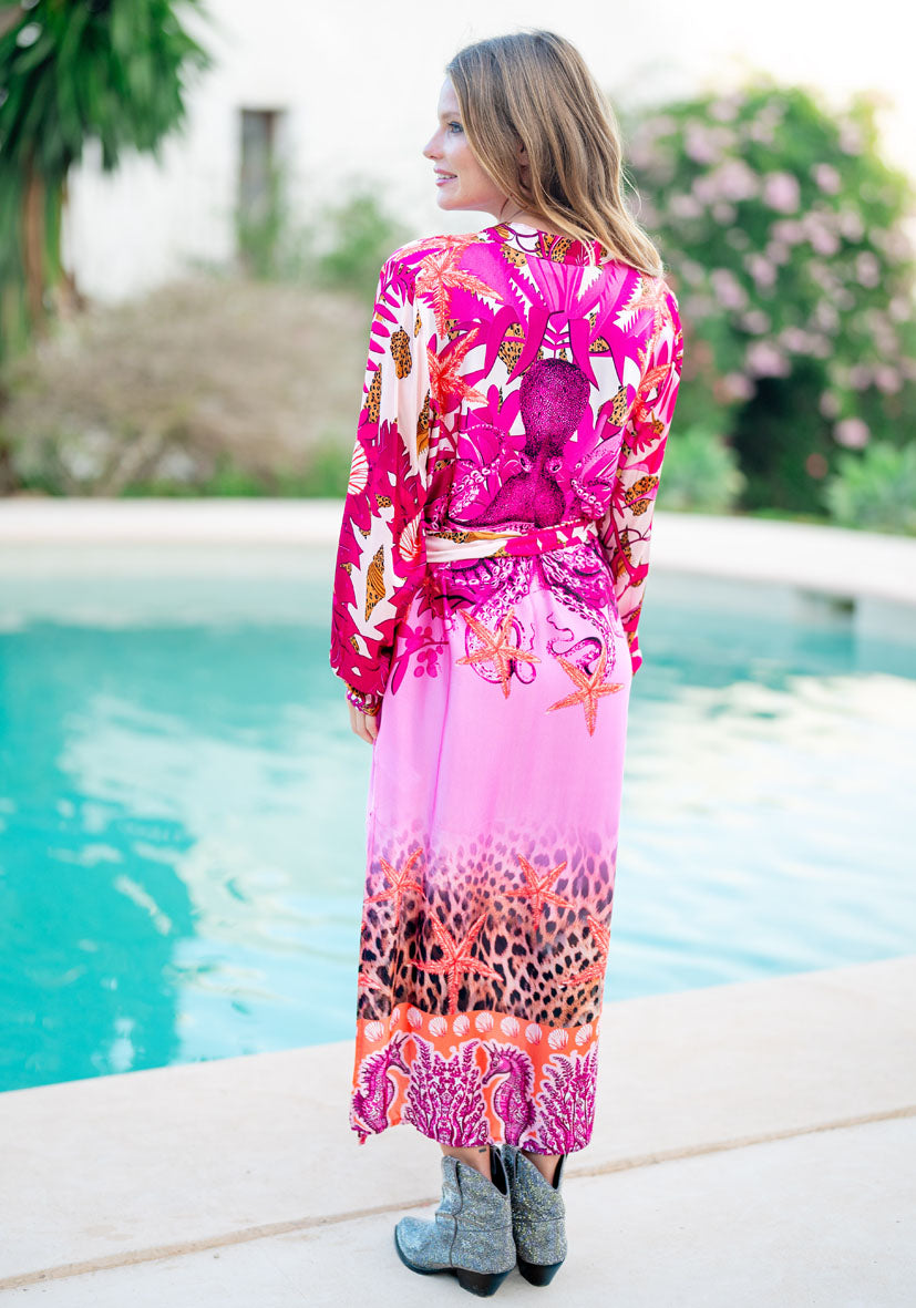 MISS GOODLIFE Midi Kjole Good Feelings Pink