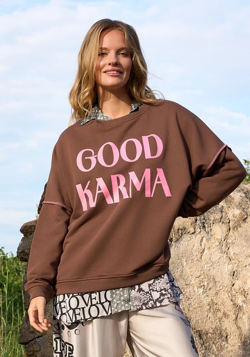 MISS GOODLIFE Roundneck GOOD KARMA Brun