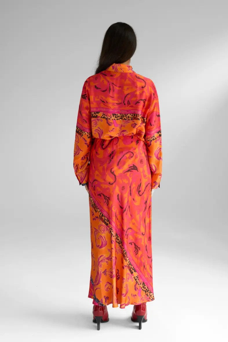 MISS GOODLIFE Maxi Nederdel Shine Bright Orange Pink
