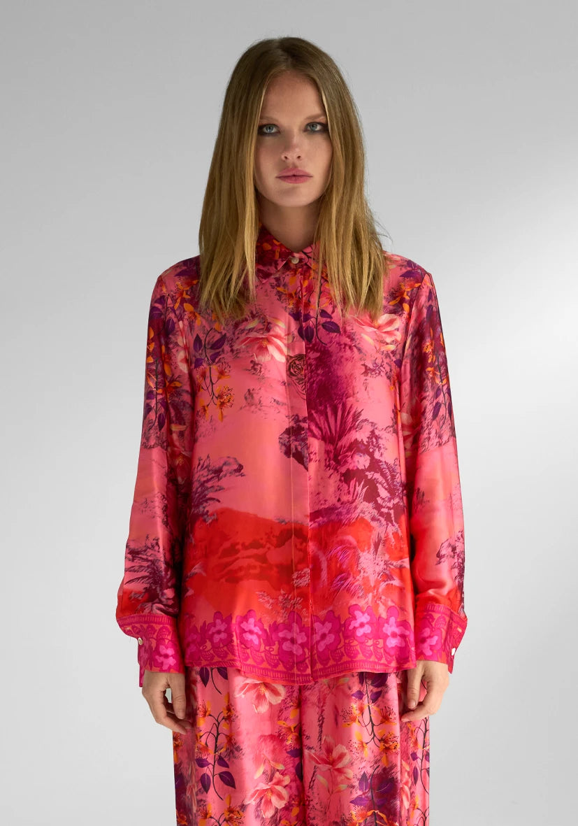 MISS GOODLIFE Bluse Tiger Pink Rød