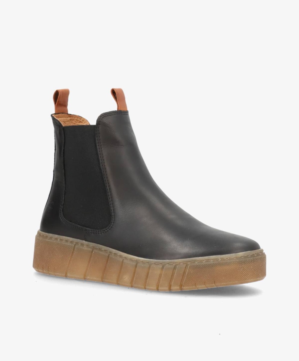 ShoeDesign MOOVED Læder Støvle Sort