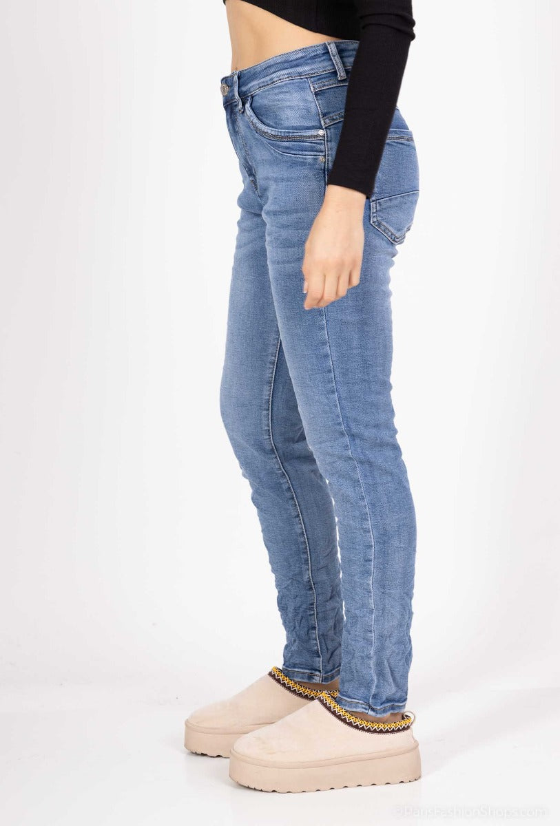 Karostar SUM Jeans Lynlås Pocket Chain Blå