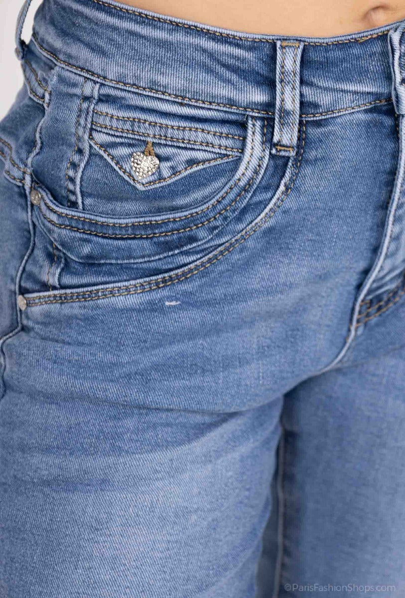 Karostar SUM Jeans Lynlås Heart On Pocket Blå