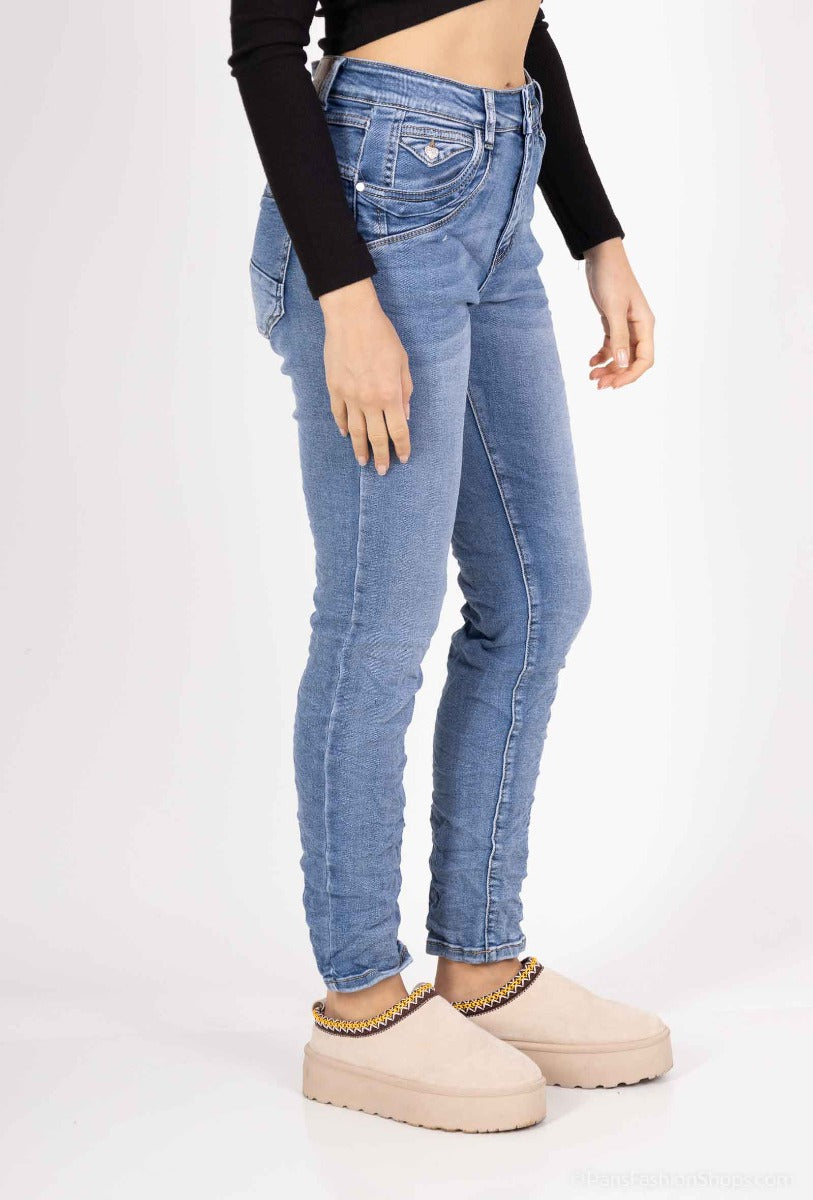 Karostar SUM Jeans Lynlås Heart On Pocket Blå