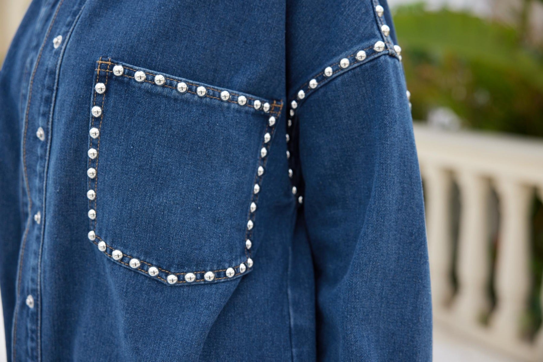 Jewelly Marta Jakke Nitter Denim Blå