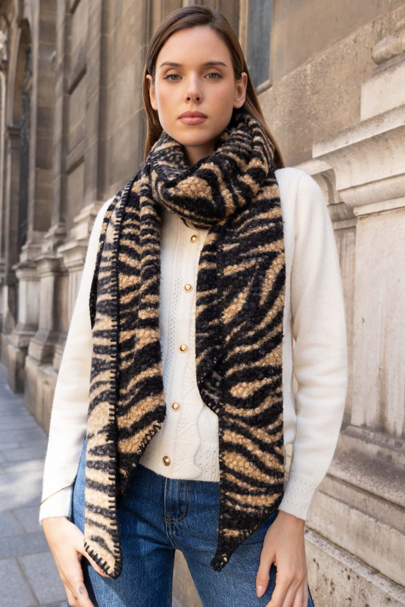 Löwenstein Tørklæde Zebra Camel Brun
