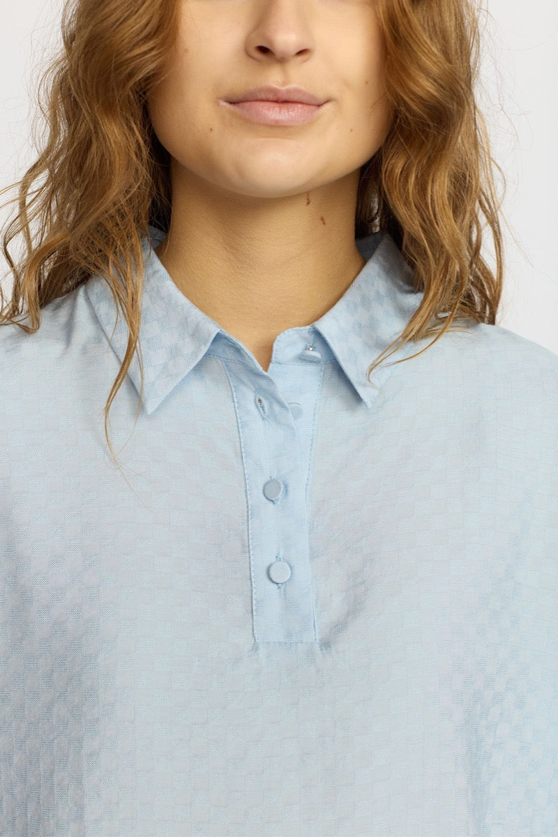 2 Biz Edvian Bluse Light Blå