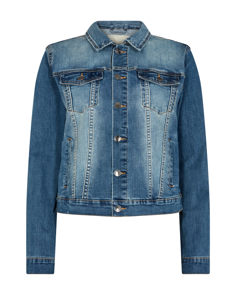 Freequent Rock Denim Jakke Vintage Blå