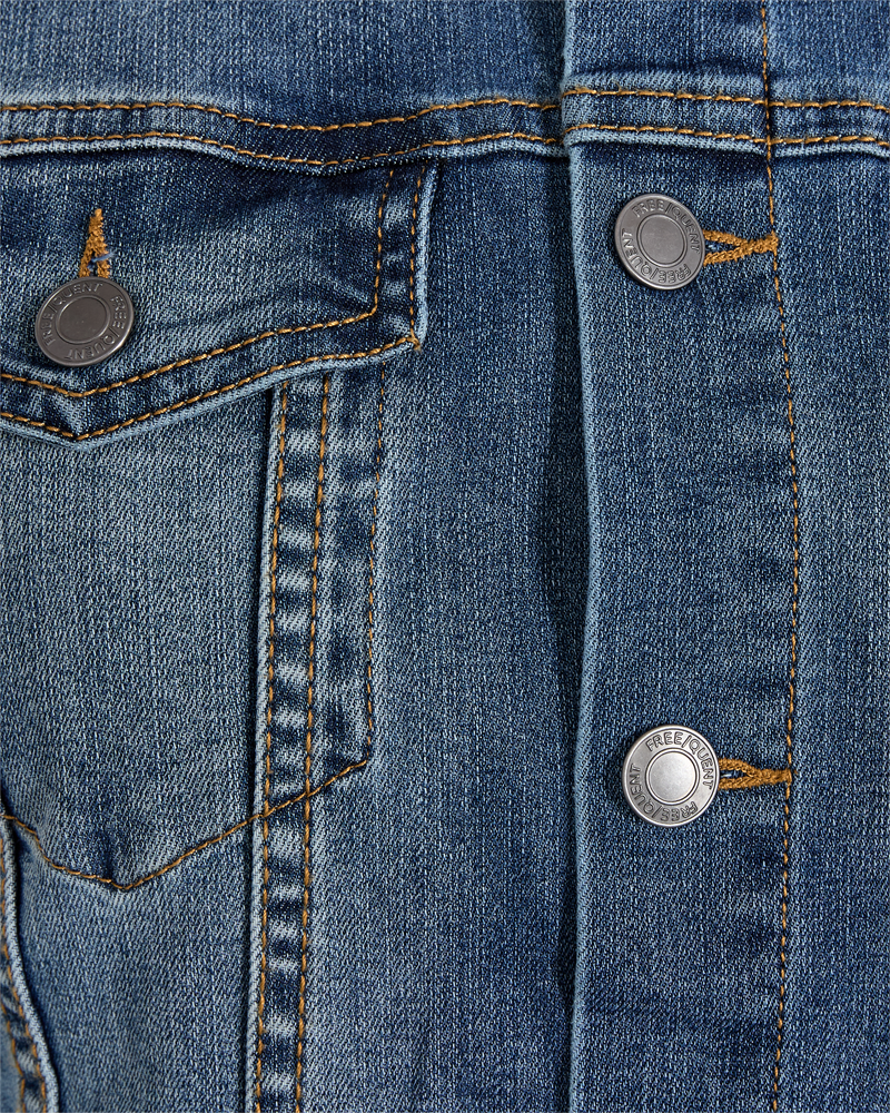Freequent Rock Denim Jakke Vintage Blå