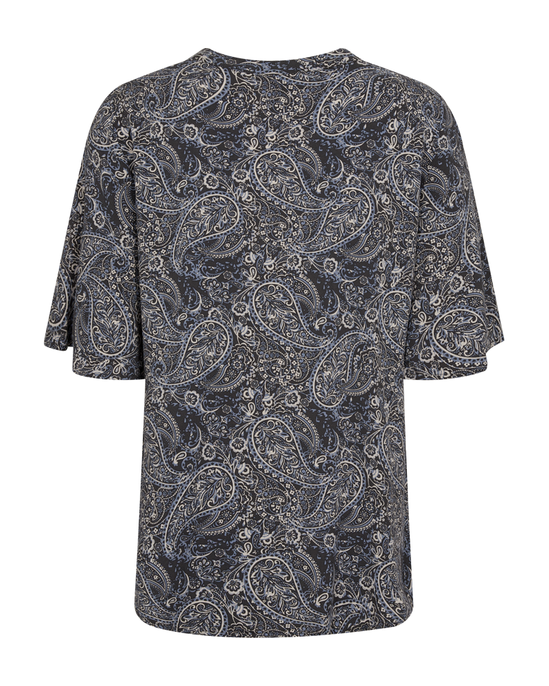 Freequent Suralda Bluse Paisley Print Pirate Sort