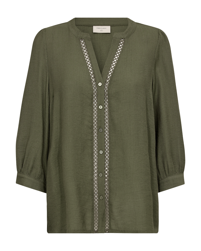 Freequent Maira Skjorte Dusty Olive Grøn