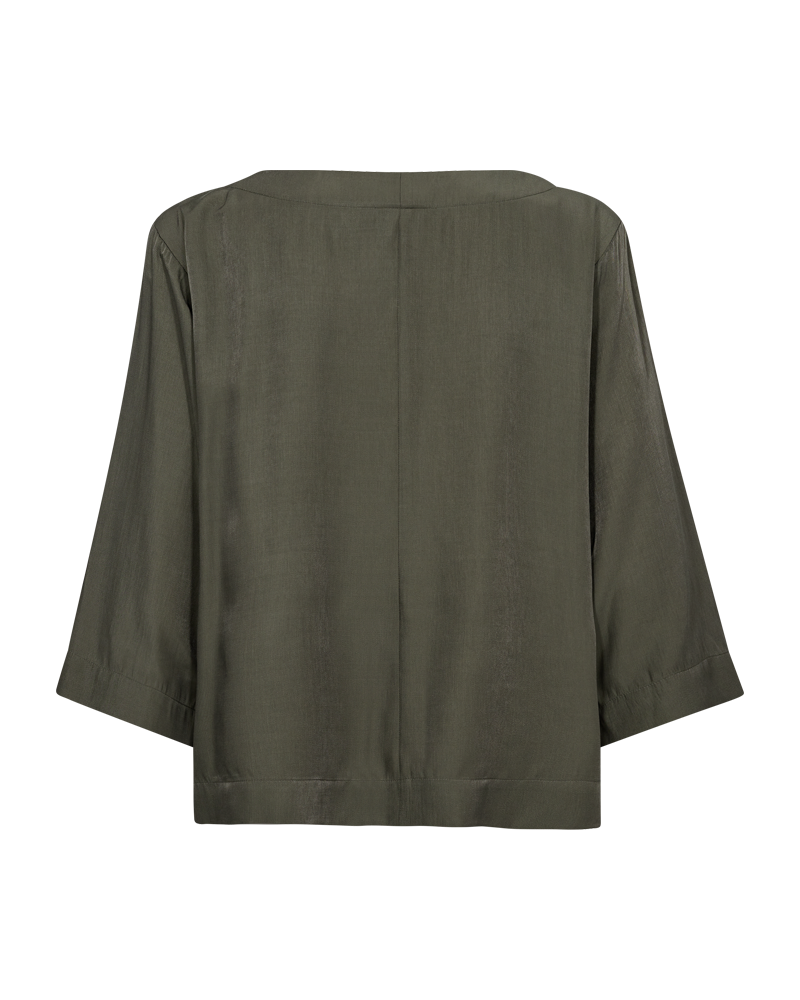 Freequent Wednesday Bluse Dusty Olive Grøn