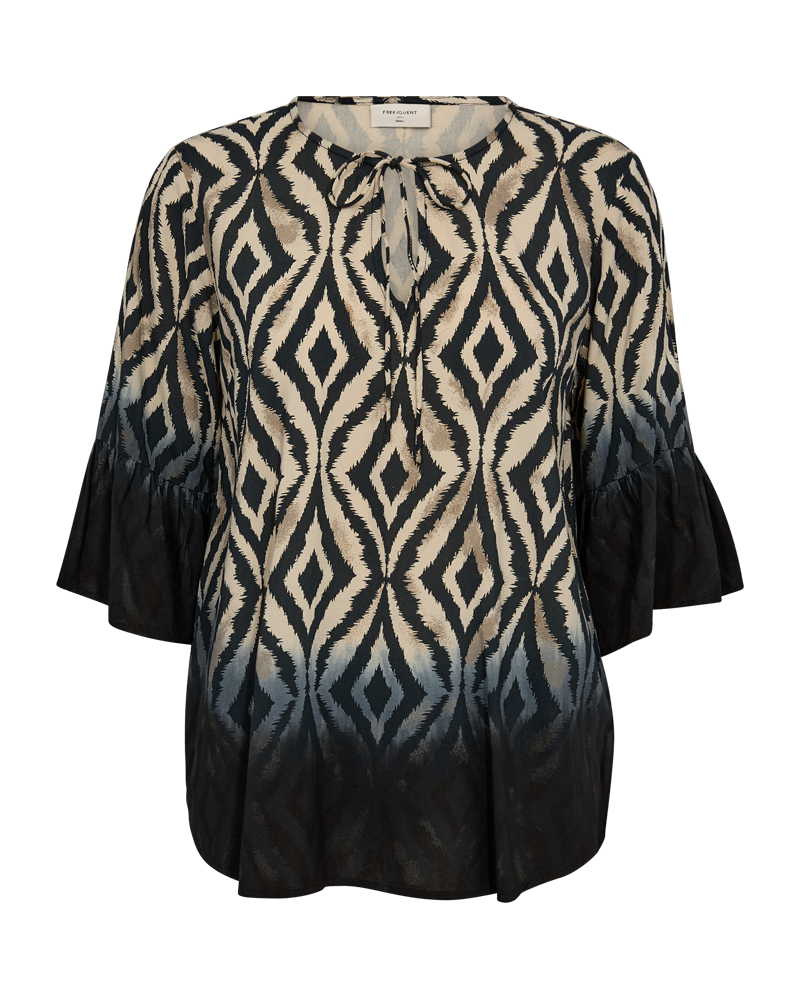 Freequent Tamy Bluse Sort m Moonbeam Creme