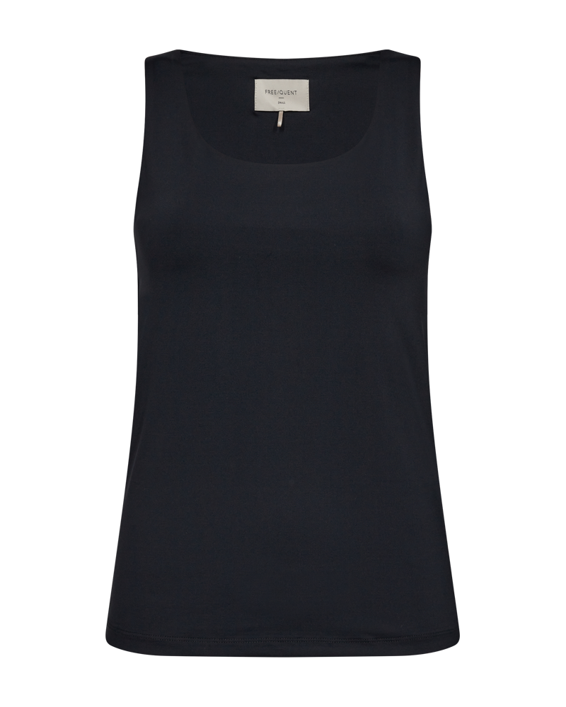 Freequent Sonia Top Rund Hals Sort