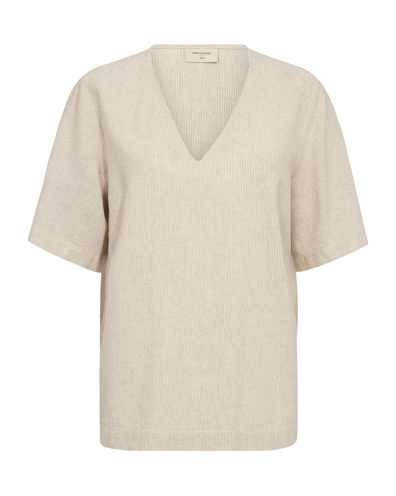 Freequent Lava Bluse Taupe Off White