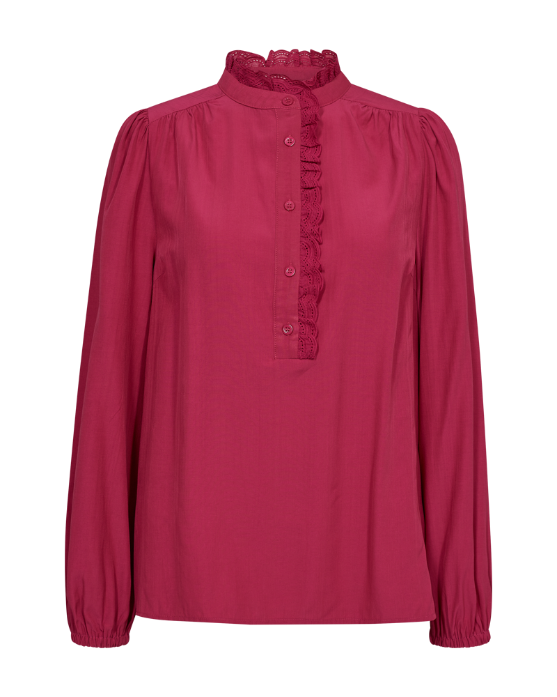 Freequent Sea Bluse Raspberry Rød