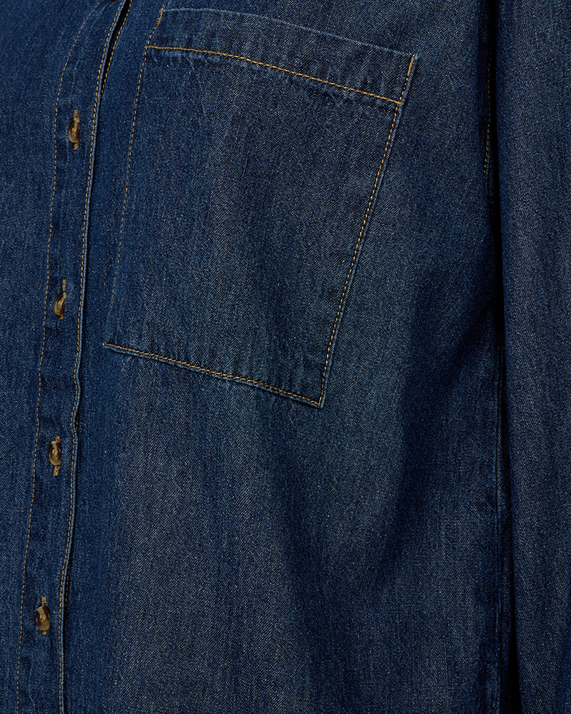 Freequent Lisea Skjorte Medium Blå Denim