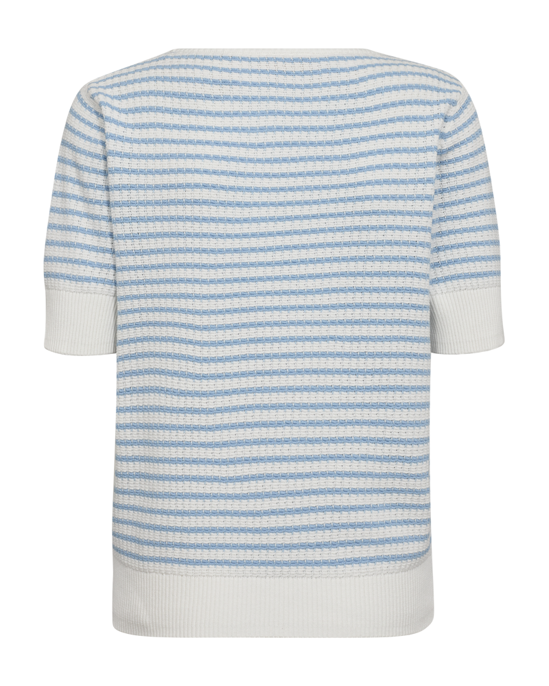 Freequent Dodo Pullover Star Off White Chambray Blå