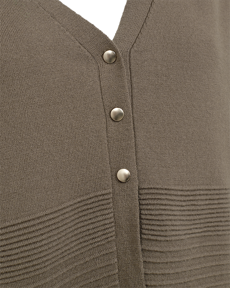 Freequent Flow Strik Cardigan Morel Brun