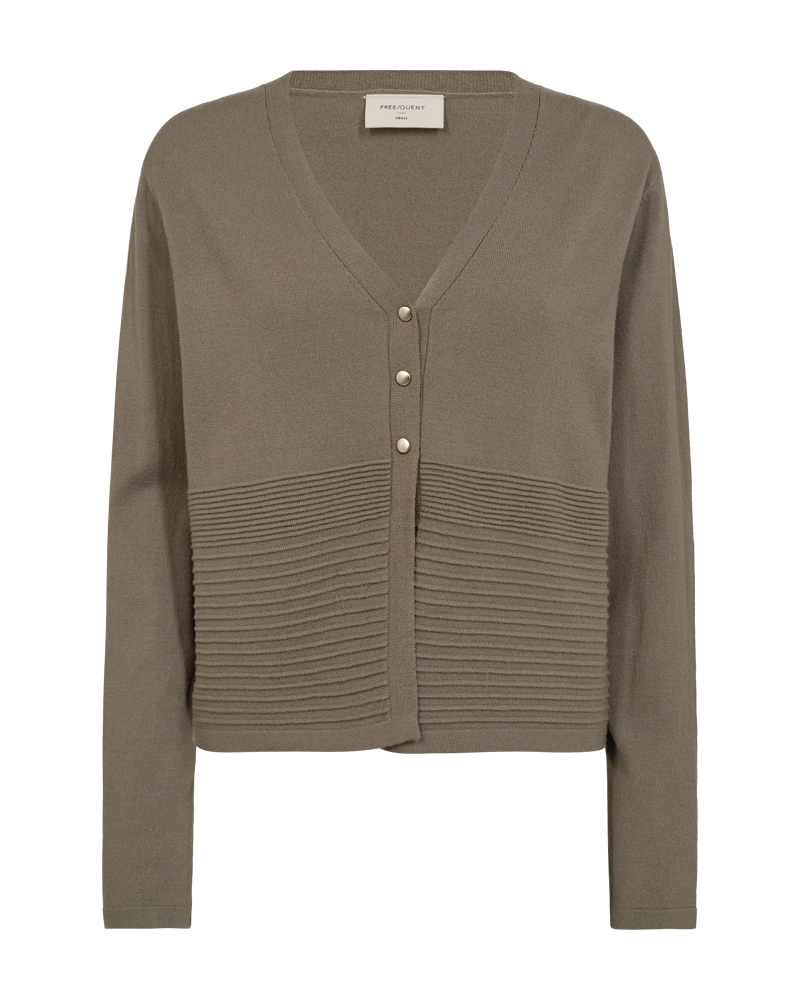 Freequent Flow Strik Cardigan Morel Brun