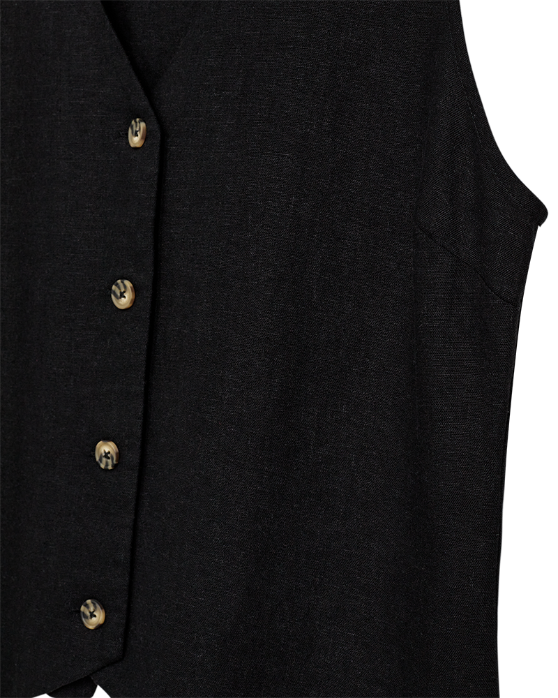 Freequent Lava Waistcoat Vest Sort