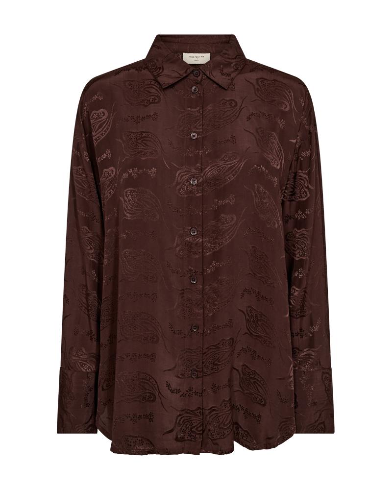 Freequent Luxa Skjorte Coffee Bean Brun
