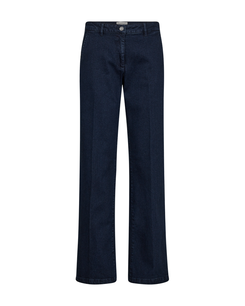 Freequent Isodoro Bukser Wide Denim Dark Blå
