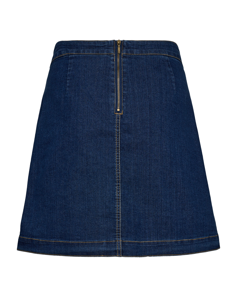 Freequent Lori Nederdel Medium Blå Denim