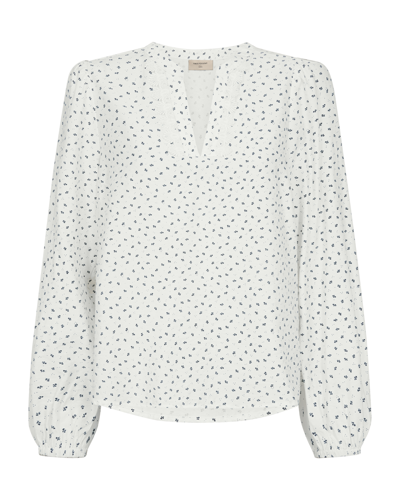 Freequent Elin Bluse Star Off White w Sort