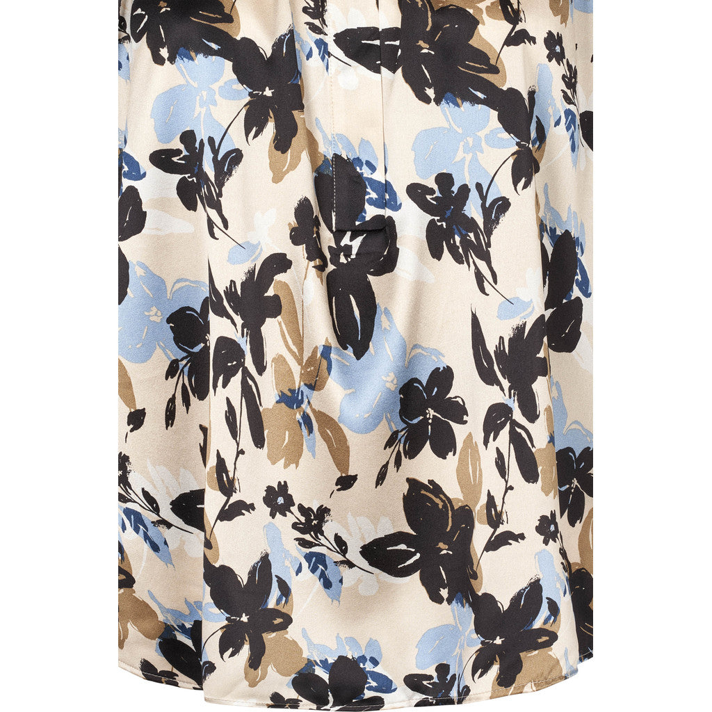 PBO Opala Bluse Flowerprint Blå