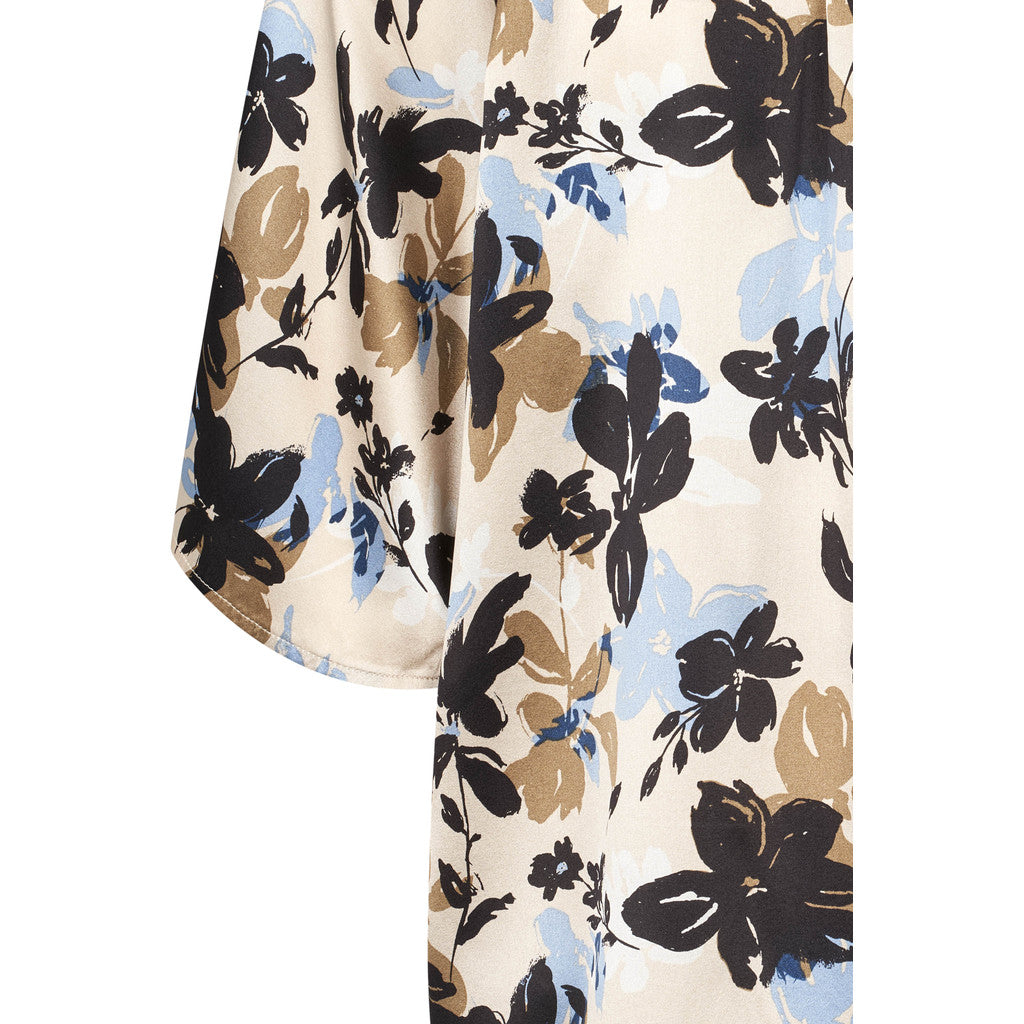 PBO Opala Bluse Flowerprint Blå