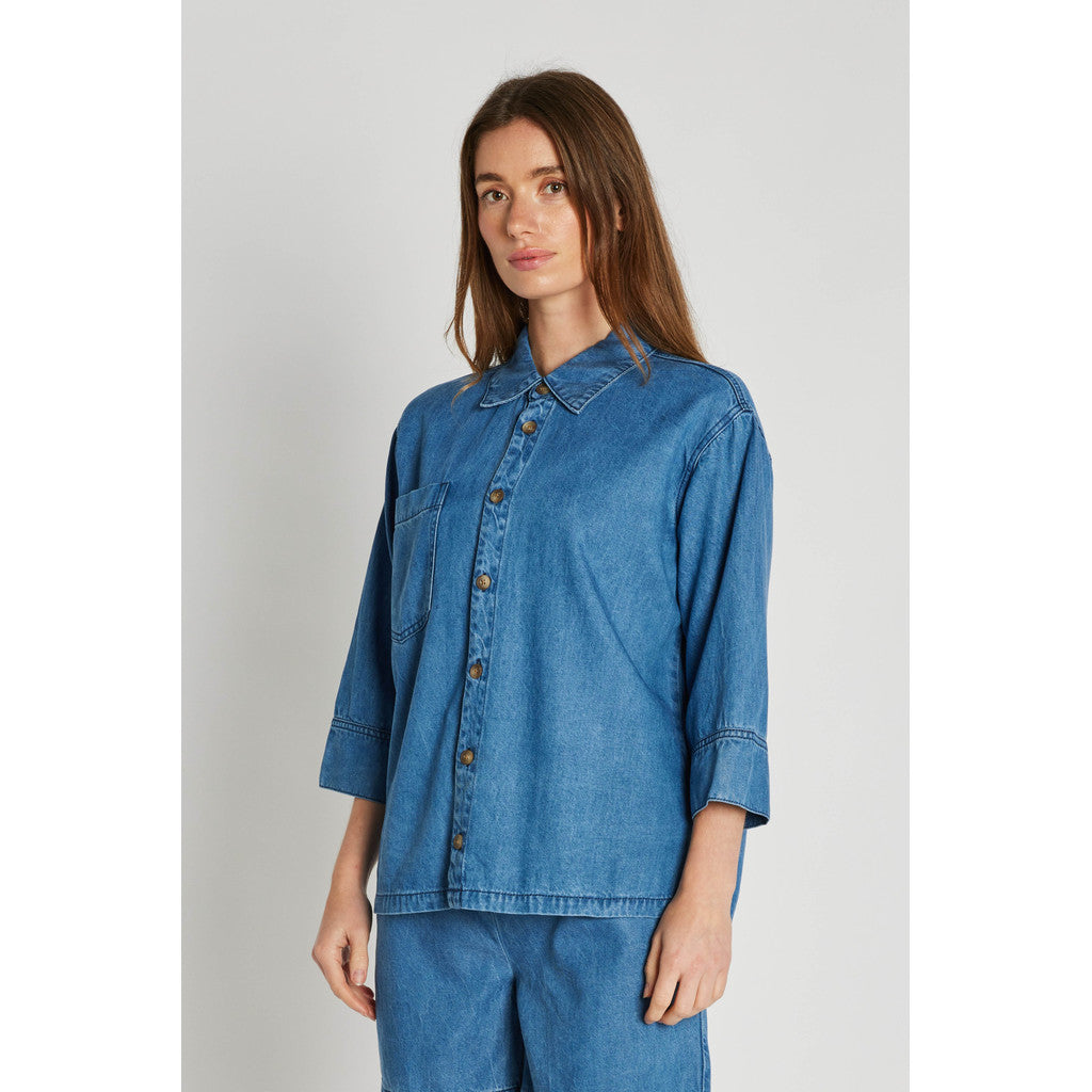 PBO Kao Bluse Denim Blå
