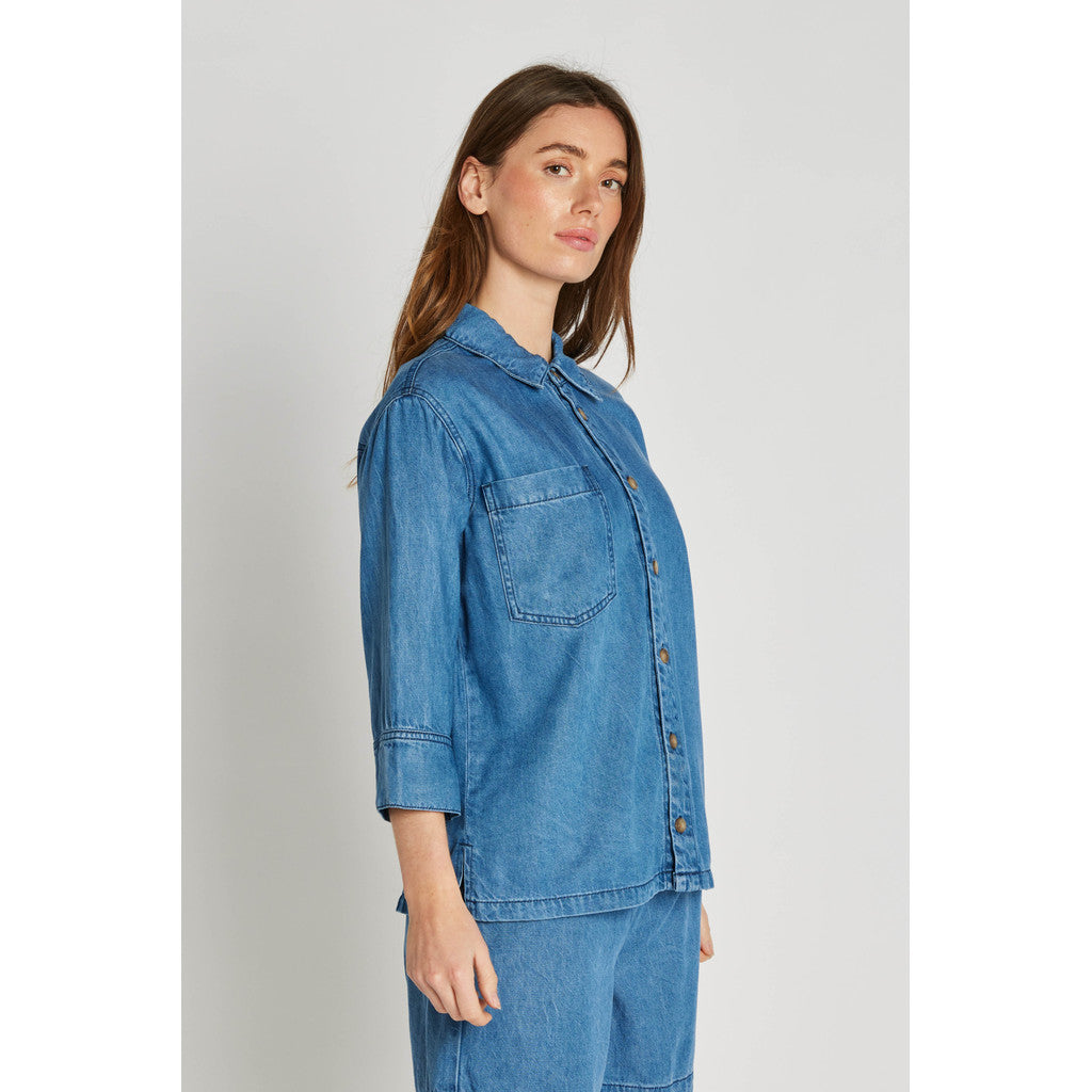 PBO Kao Bluse Denim Blå