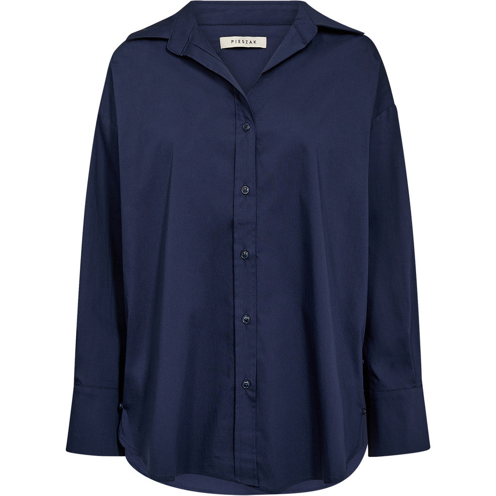 Pieszak PD Nyla Poplin Skjorte Midnight Navy Blå