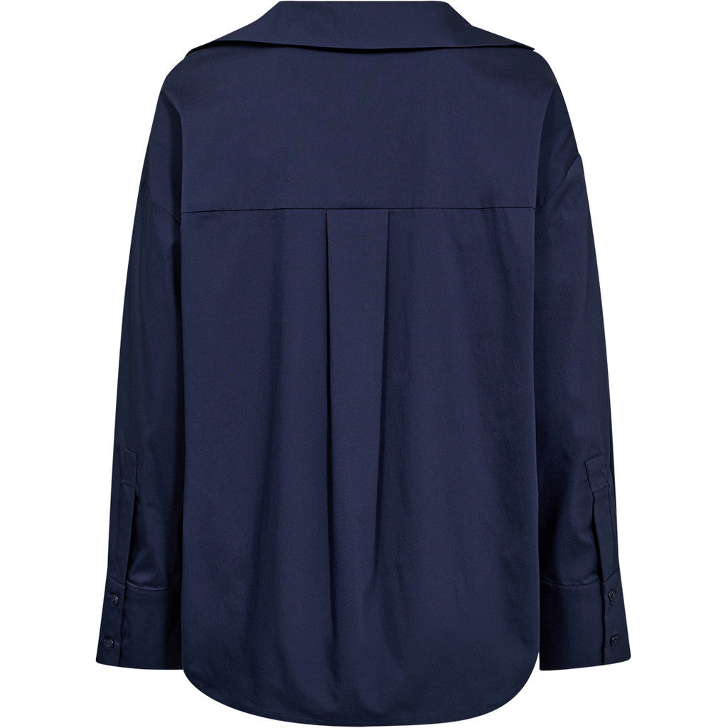 Pieszak PD Nyla Poplin Skjorte Midnight Navy Blå